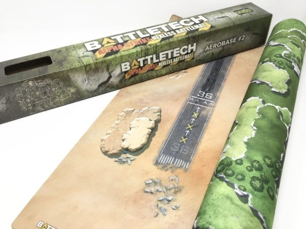 BattleTech: BattleMat - Alpha Strike - Aerobase #2 / Grassland Hills #1
