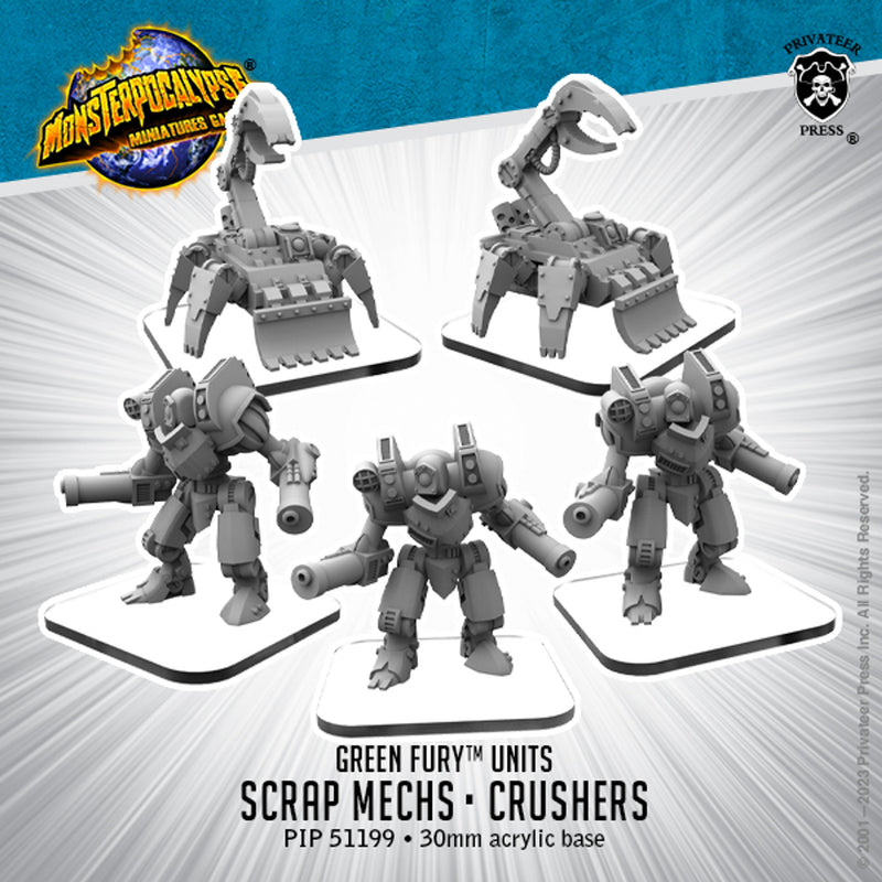 Monsterpocalypse: Scrap Mechs and Crushers Units - Green Fury Units from Privateer Press image 1