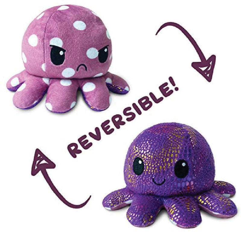 Reversible Octopus Plushie: Polka Dot/Shimmer