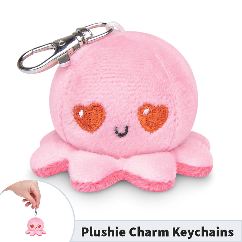 Plushie Charm Keychain: Love Pink Octopus