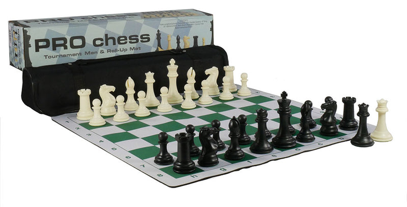 Chess: Pro Chess Tournament Set with Triple-Weight Pieces (4in King)