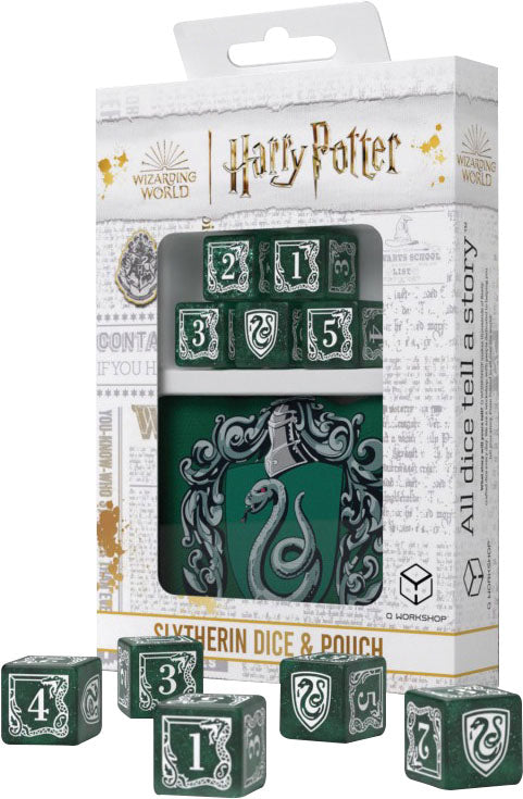 Harry Potter Slytherin D6 Dice & Pouch Set