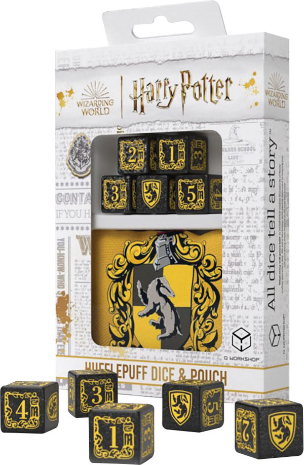 Harry Potter Hufflepuff D6 Dice & Pouch Set