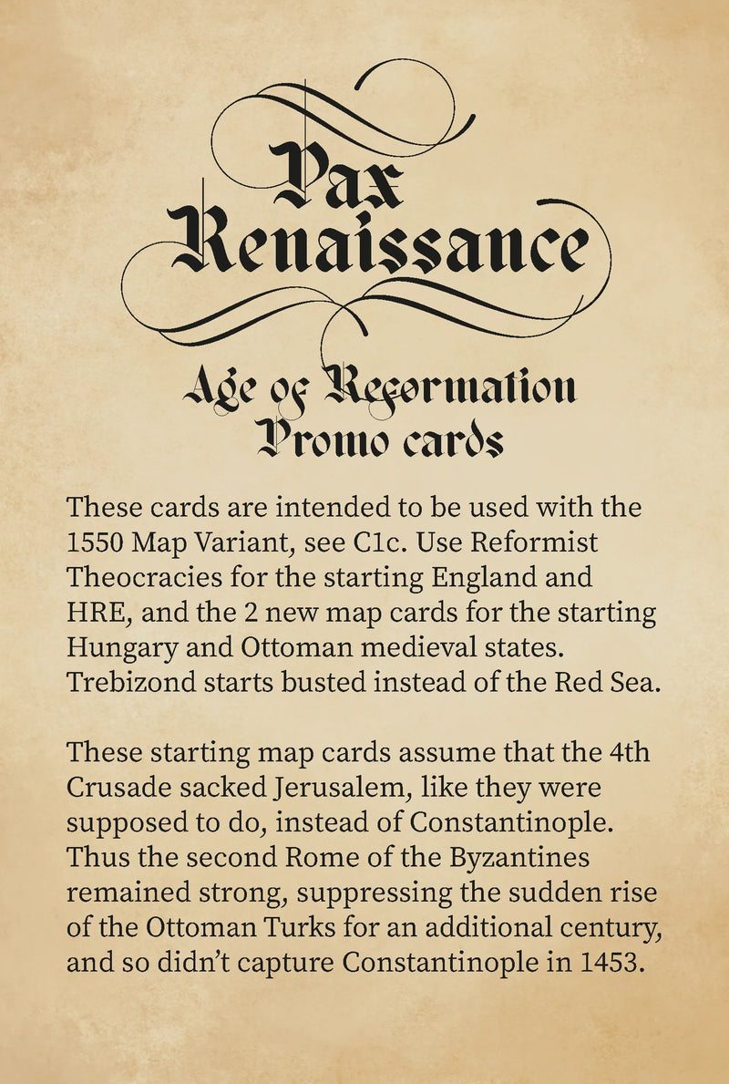 Pax Renaissance: Promo Pack 1