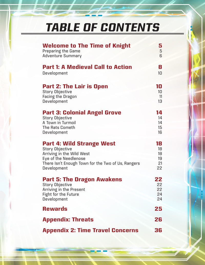 Power Rangers: RPG - A Time of Knight Adventure from Renegade Game Studios image 3