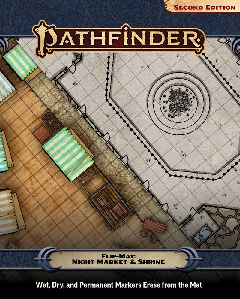 Pathfinder RPG: Flip-Mat - Night Market & Shrine from Paizo Publishing image 1