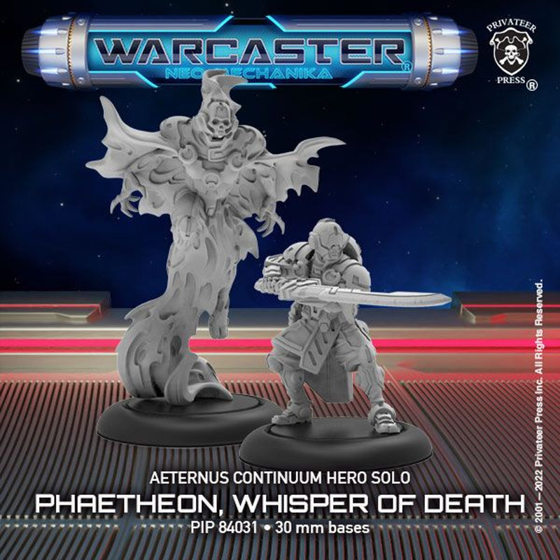 Warcaster: Phaetheon Whisper of Death Aeternus Continuum Hero Solo (metal) from Privateer Press image 1
