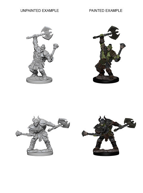 Pathfinder Deep Cuts Unpainted Miniatures: W03 Half-Orc Male Barbarian from WizKids image 2