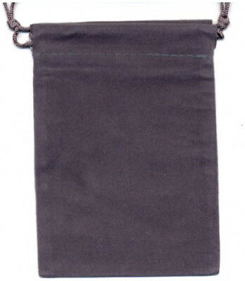 Gray Velour Dice Pouch (large)