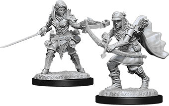 Pathfinder Deep Cuts Unpainted Miniatures: W07 Female Half-Elf Ranger