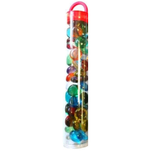 Translucent Mixed Colors Glass Stones in 5.5' Tube (40)