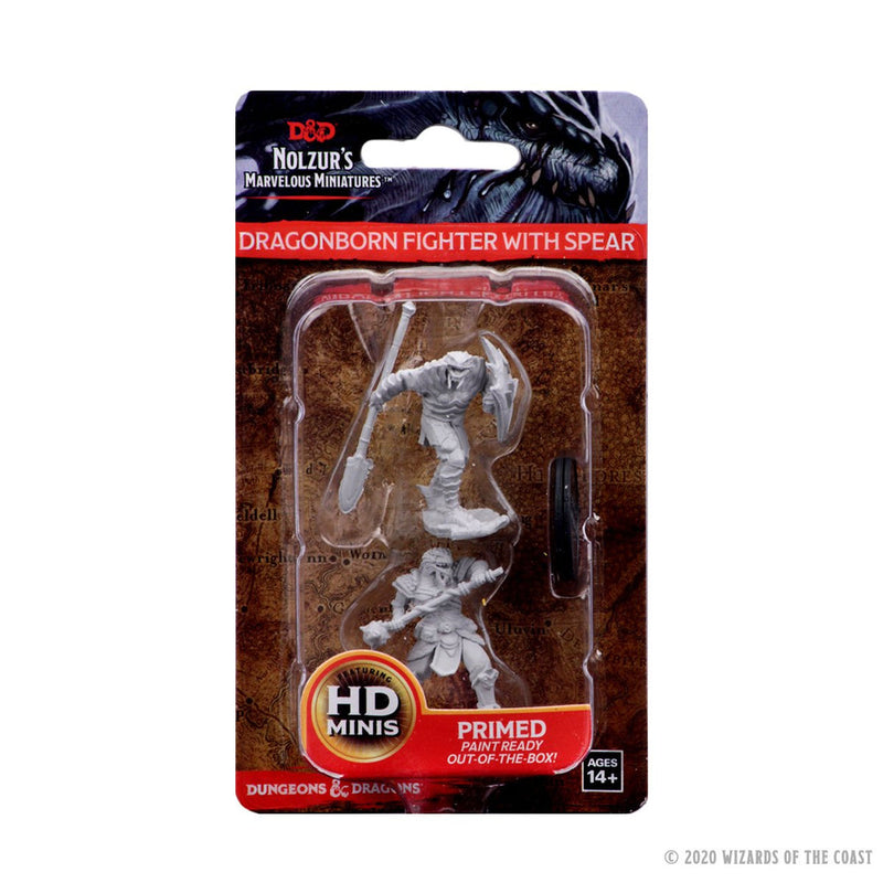 Dungeons & Dragons Nolzur's Marvelous Unpainted Miniatures: W05 Dragonborn Male Fighter with Spear from WizKids image 4