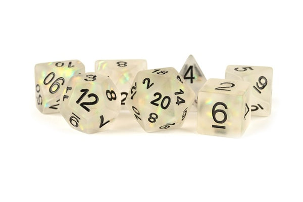 Icy Opal Resin: 16mm Dice Poly Set Clear (7)