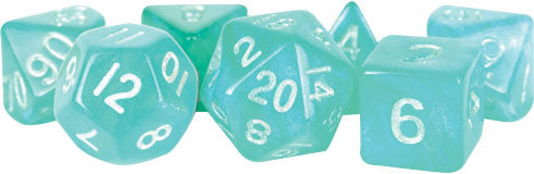 Stardust 16mm Acrylic Poly Dice Set: Teal (7)