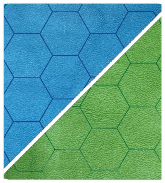 Battlemat: 1in Reversible Blue-Green Hexes (23.5in x 26in Playing Surface)