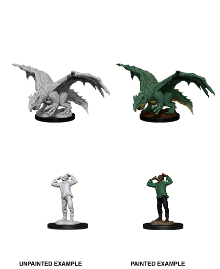 Dungeons & Dragons Nolzur's Marvelous Unpainted Miniatures: W11 Green Dragon Wyrmling & Afflicted Elf from WizKids image 16