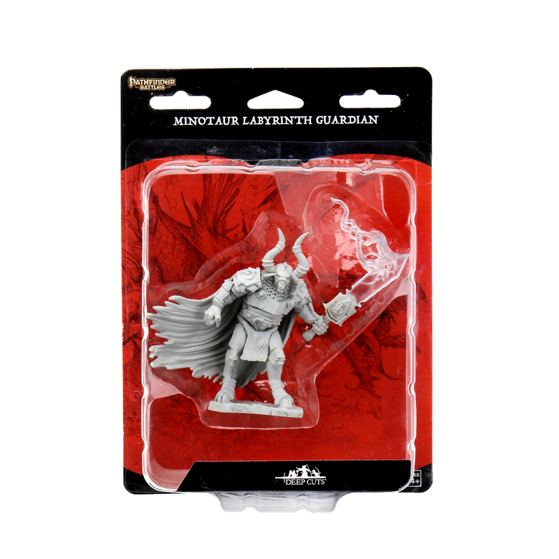 Pathfinder Deep Cuts Unpainted Miniatures: W12 Minotaur Labyrinth Guardian from WizKids image 5