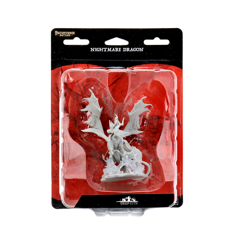 Pathfinder Deep Cuts Unpainted Miniatures: W12 Nightmare Dragon from WizKids image 5