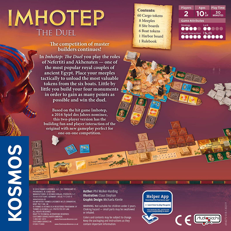 Imhotep: The Duel 2 Player Game by Thames & Kosmos | Watchtower