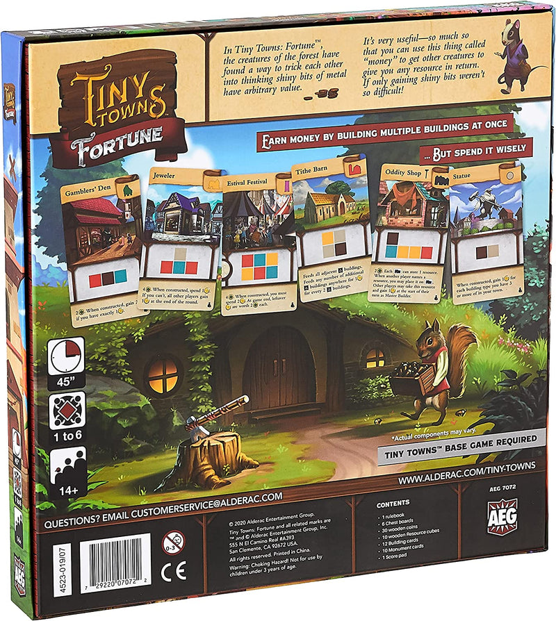 Tiny Towns: Fortune by Alderac Entertainment Group | Watchtower