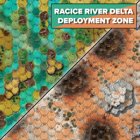 BattleTech: Battle Mat - Tukayyid - Racice River Delta/Deployment Zone by Catalyst Game Labs | Watchtower