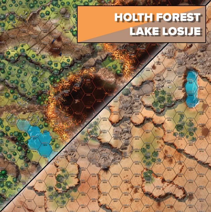 BattleTech: Battle Mat - Tukayyid - Holth Forest/Lake Losiije by Catalyst Game Labs | Watchtower