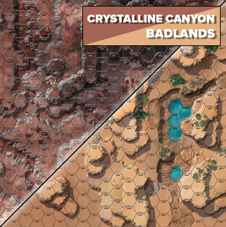 BattleTech: Battle Mat - Alien Worlds - Crystalline Canyon/Badlands by Catalyst Game Labs | Watchtower