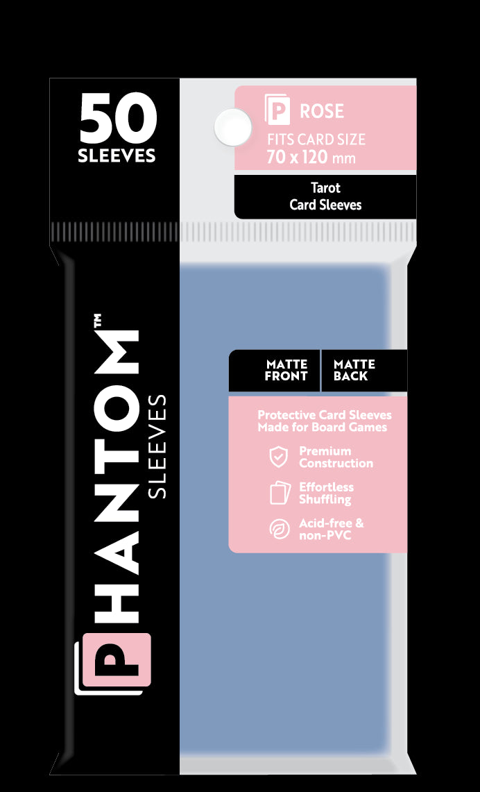 Phantom Sleeves: "Rose Size" (70mm x 120mm) - Matte/Matte (50)