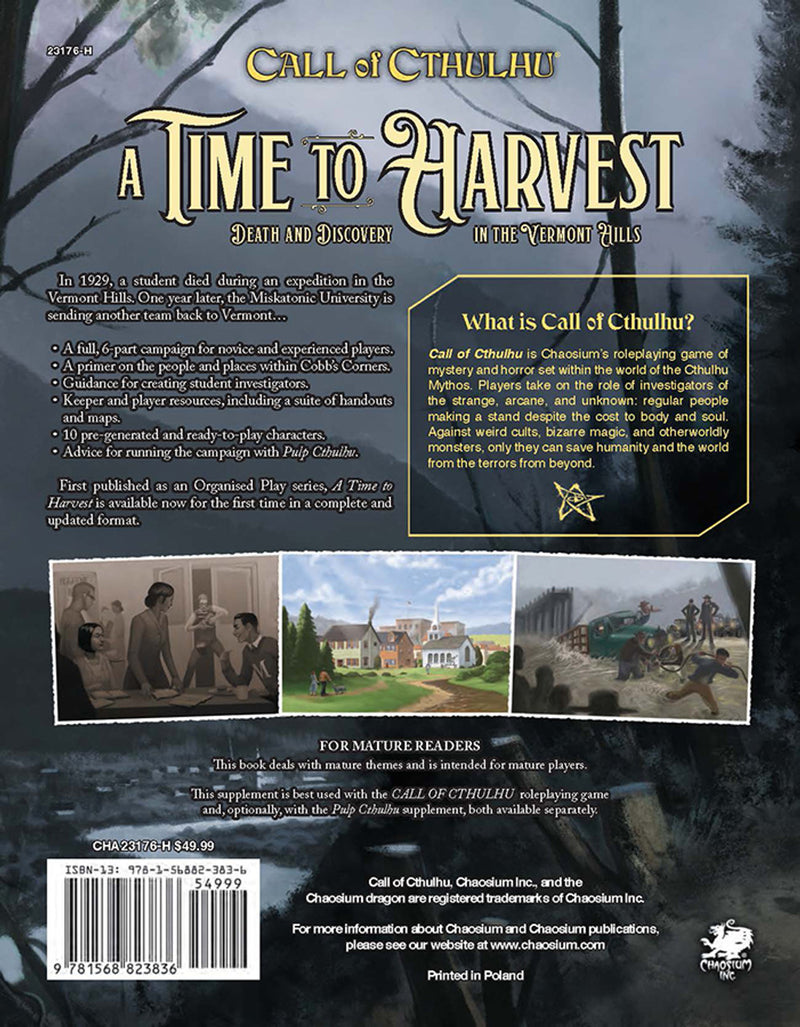 Call of Cthulhu RPG: A Time To Harvest by Chaosium | Watchtower.shop