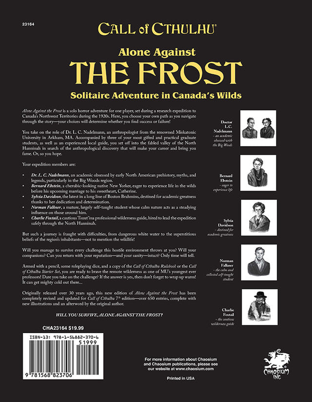 Call of Cthulhu: Alone Against the Frost by Chaosium | Watchtower.shop