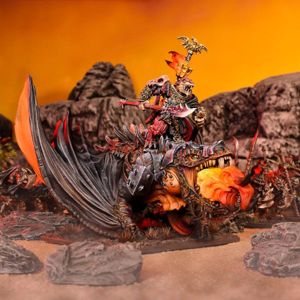 Kings of War: Salamander Clan Lord on Firedrake from Mantic Entertainment image 1