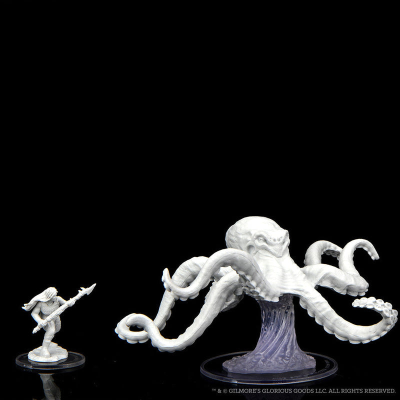 Critical Role Unpainted Miniatures: W02 Ashari Waverider & Octopus from WizKids image 6