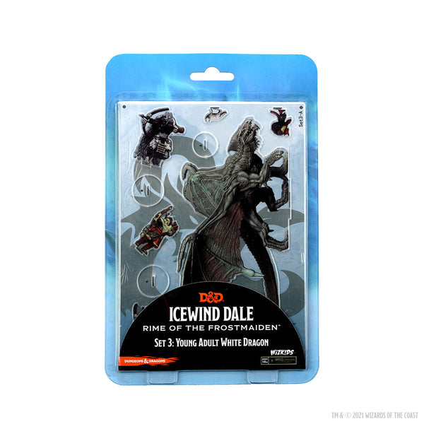 Dungeons & Dragons Fantasy Miniatures: Idols of the Realms Icewind Dale Rime of the Frostmaiden 2D Young Adult White Dragon from WizKids image 14