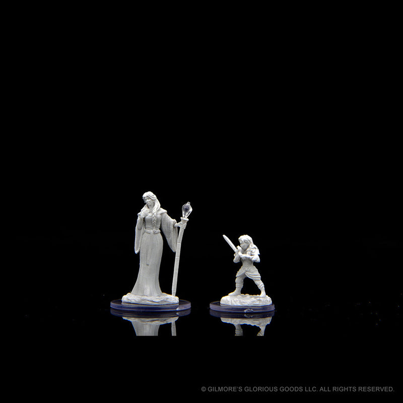 Critical Role Unpainted Miniatures: W03 Human Wizard Female & Halfling Holy Warrior Female from WizKids image 7