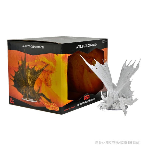 Dungeons & Dragons Nolzur's Marvelous Unpainted Miniatures: Adult Gold Dragon from WizKids image 8