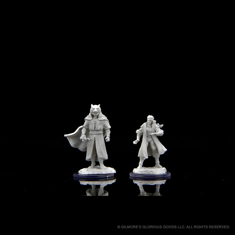Critical Role Unpainted Miniatures: W03 Male Human Sorcerer Merchant & Tiger Demon from WizKids image 7