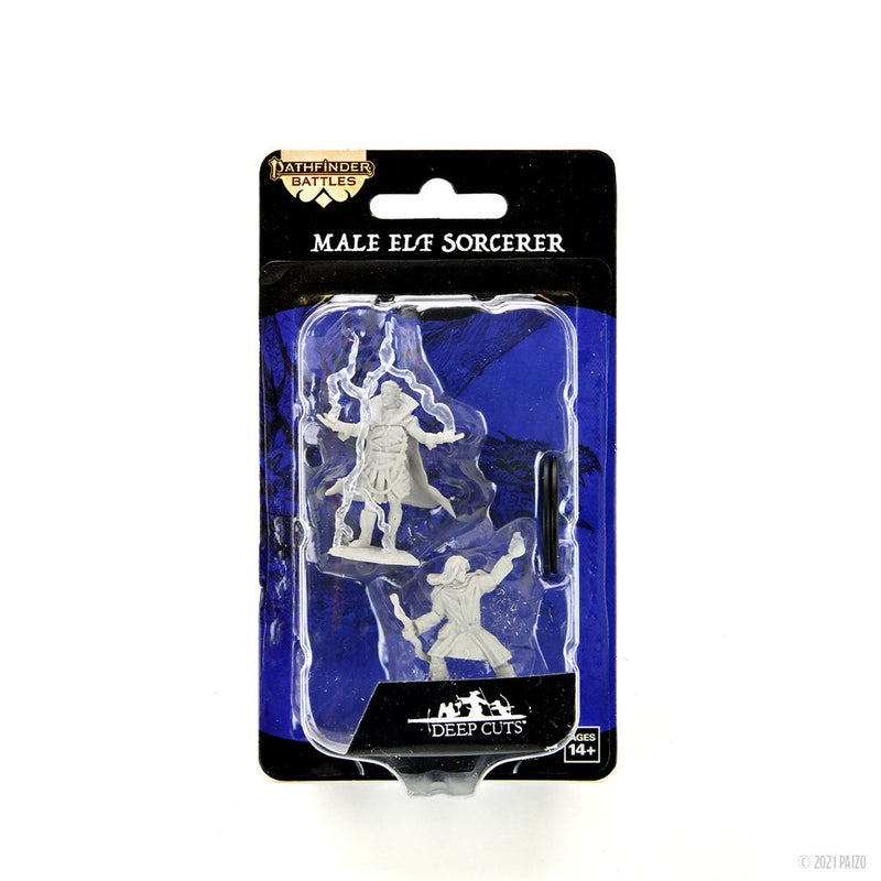 Pathfinder Deep Cuts Unpainted Miniatures: W14 Elf Sorcerer Male from WizKids image 5