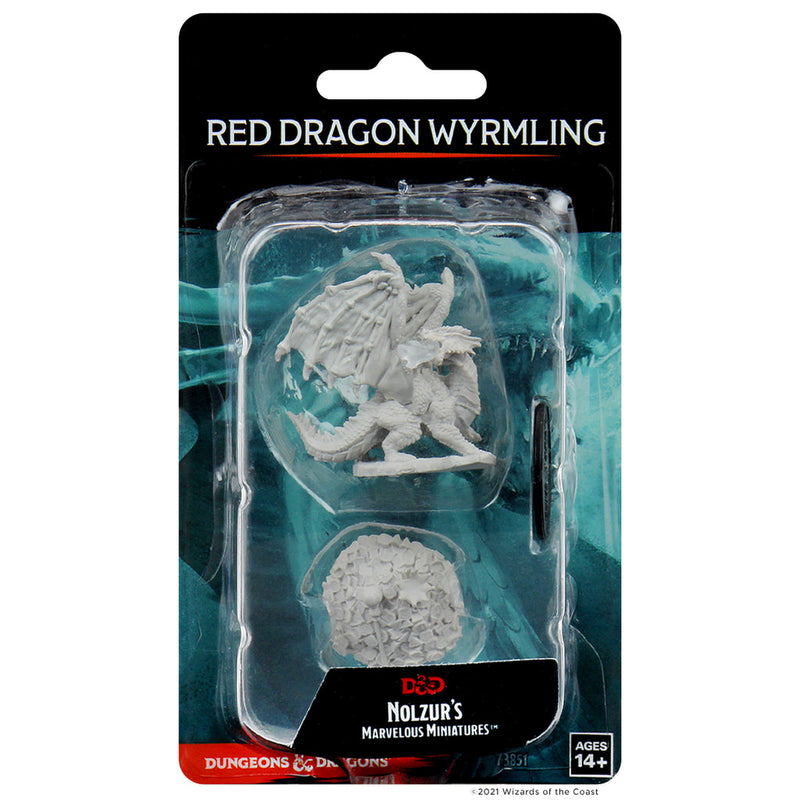Dungeons & Dragons Nolzur's Marvelous Unpainted Miniatures: W10 Red Dragon Wyrmling from WizKids image 4