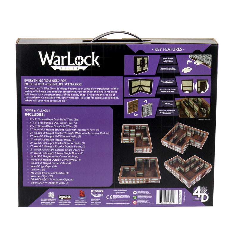 WarLock Tiles: Town & Village II - Full Height Plaster Walls from WizKids image 10