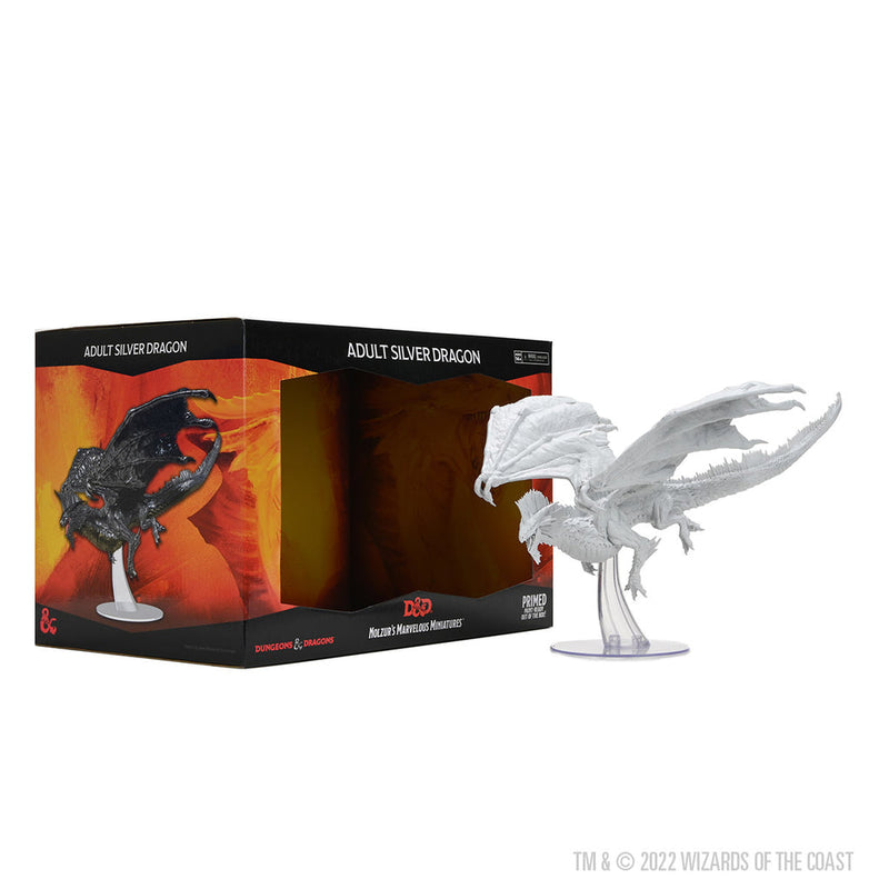 Dungeons & Dragons Nolzur's Marvelous Unpainted Miniatures: Adult Silver Dragon from WizKids image 8