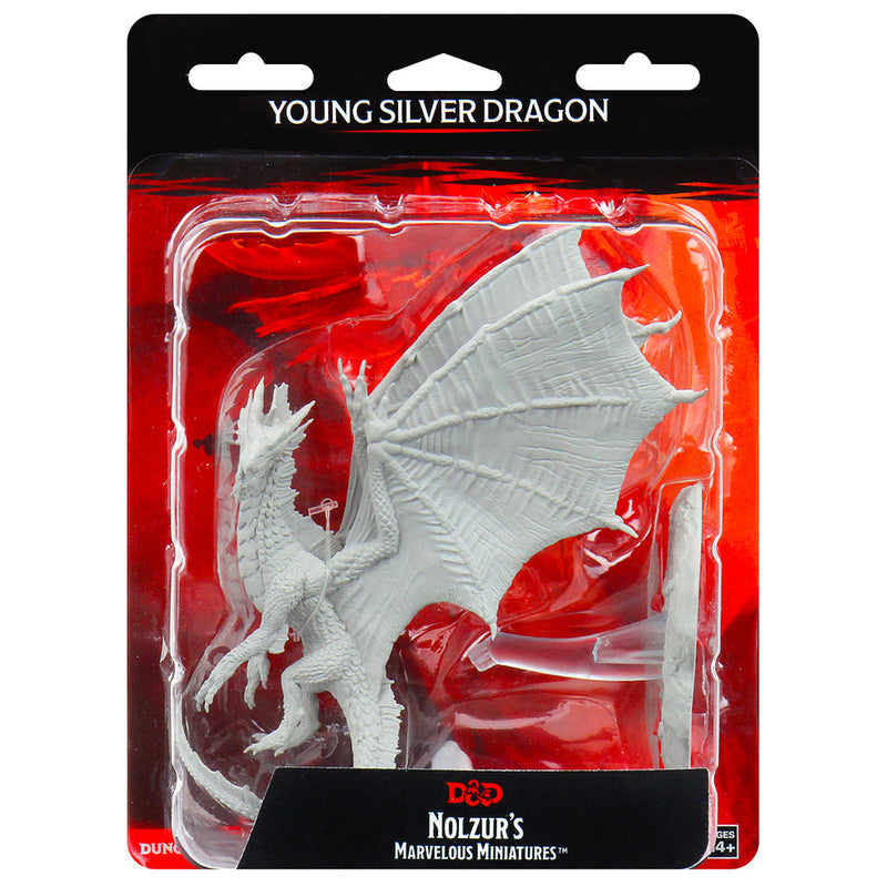 Dungeons & Dragons Nolzur's Marvelous Unpainted Miniatures: W11 Young Silver Dragon from WizKids image 6