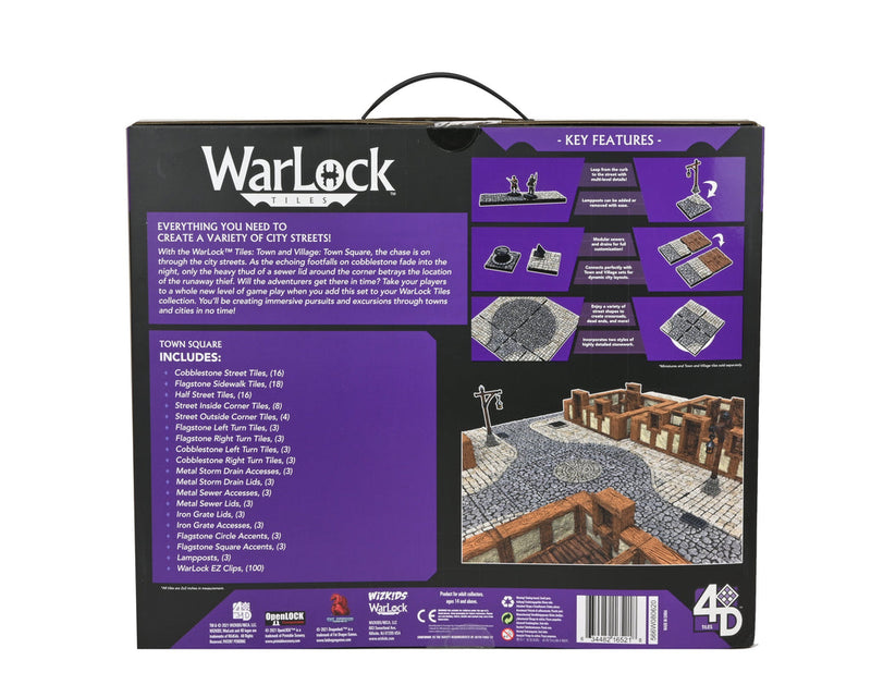 WarLock Tiles: Town & Village - Town Square from WizKids image 18