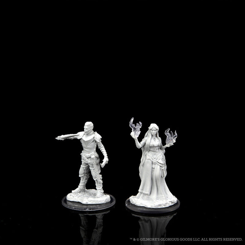 Critical Role Unpainted Miniatures: W02 Turst Militia Swordsman & Lyrengorn Holy Priest from WizKids image 6