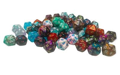 Bag of 50 Assorted loose Mini-Polyhedral d20s (2nd release) from Chessex image 1
