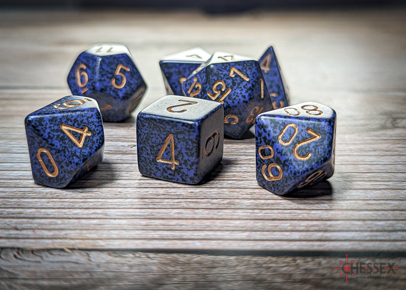 Speckled: Poly Set Golden Cobalt (7) from Chessex image 4