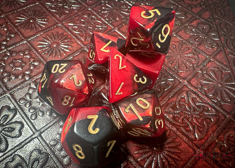 Gemini 3: Poly Black Red/Gold (7) from Chessex image 4