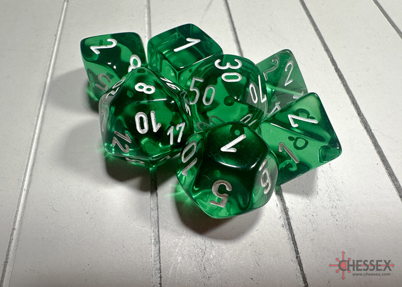Translucent: Poly Green/White (7) Revised from Chessex image 4