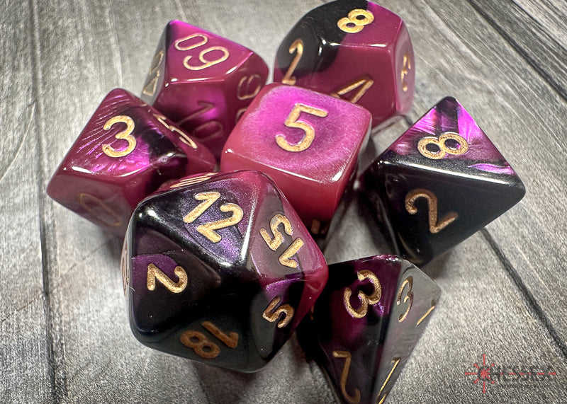 Gemini 4: Poly Black Purple/Gold (7) from Chessex image 2