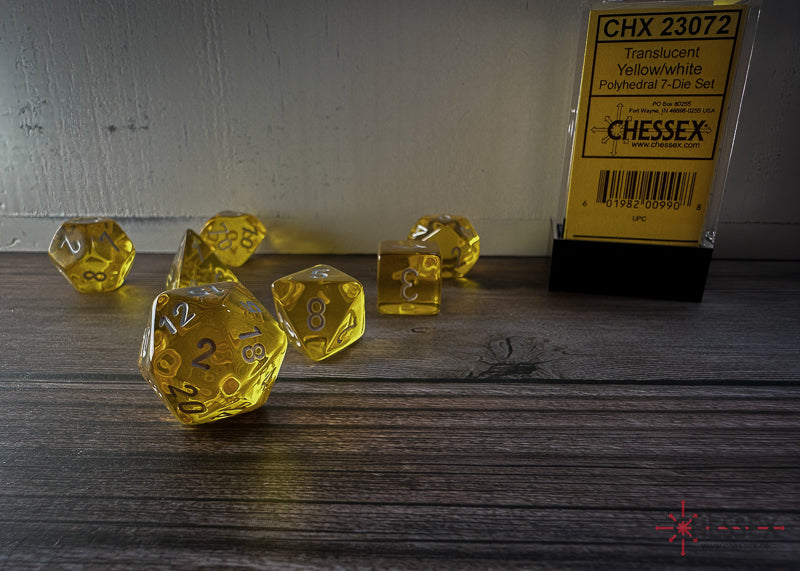Translucent: Poly Yellow/White (7) Revised from Chessex image 3