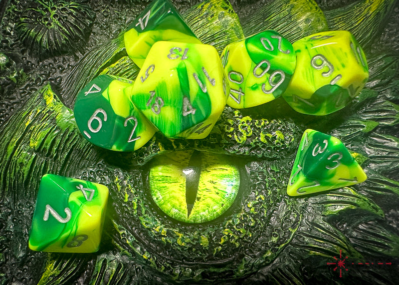 Gemini 6: Poly Green Yellow/Silver (7) from Chessex image 4